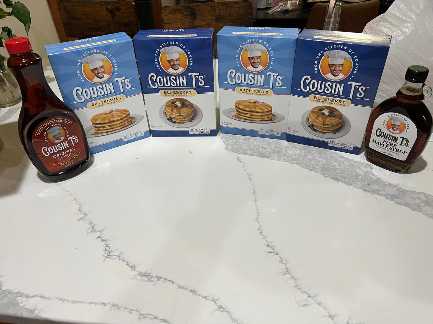Customer photo review of Cousin T's Maple Syrup & 2 Pack Pancake Mix Bundle