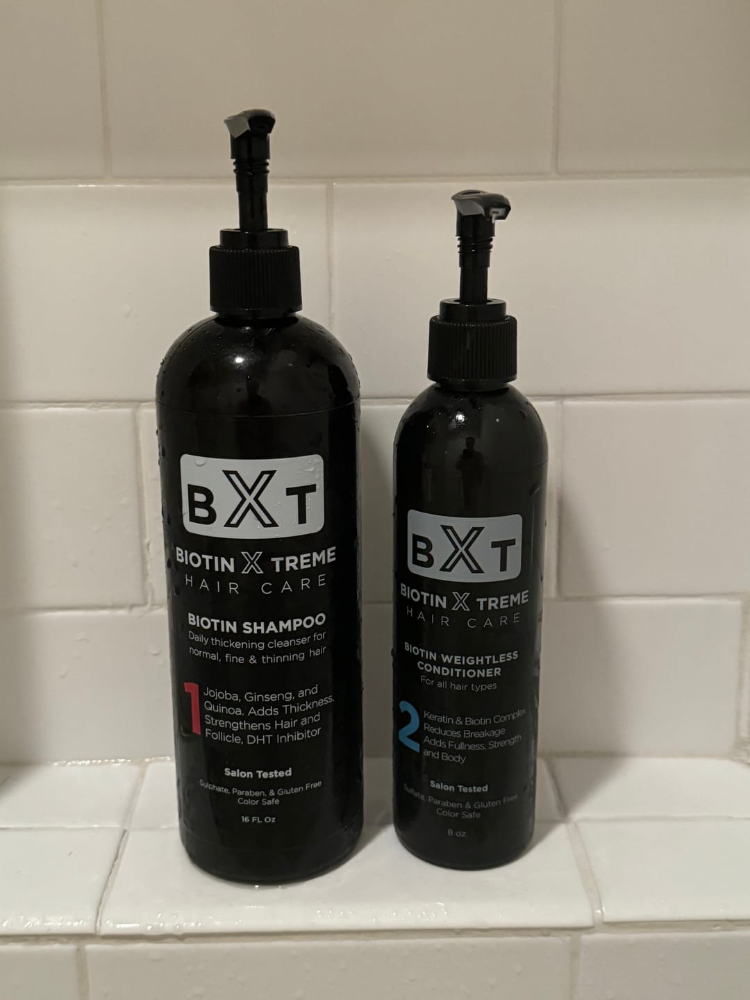 Customer photo review of Biotin Conditioner with Keratin for Thinning Hair and Hair Loss