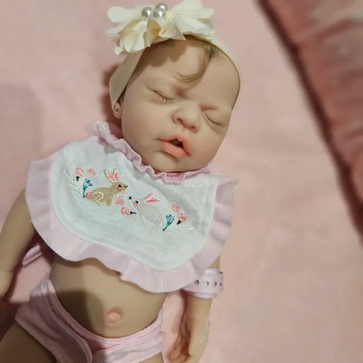 Customer photo review of Prematura reborn femmina addormentata bocca aperta 32cm / 1.1kg 100% silicone morbido - NOVA