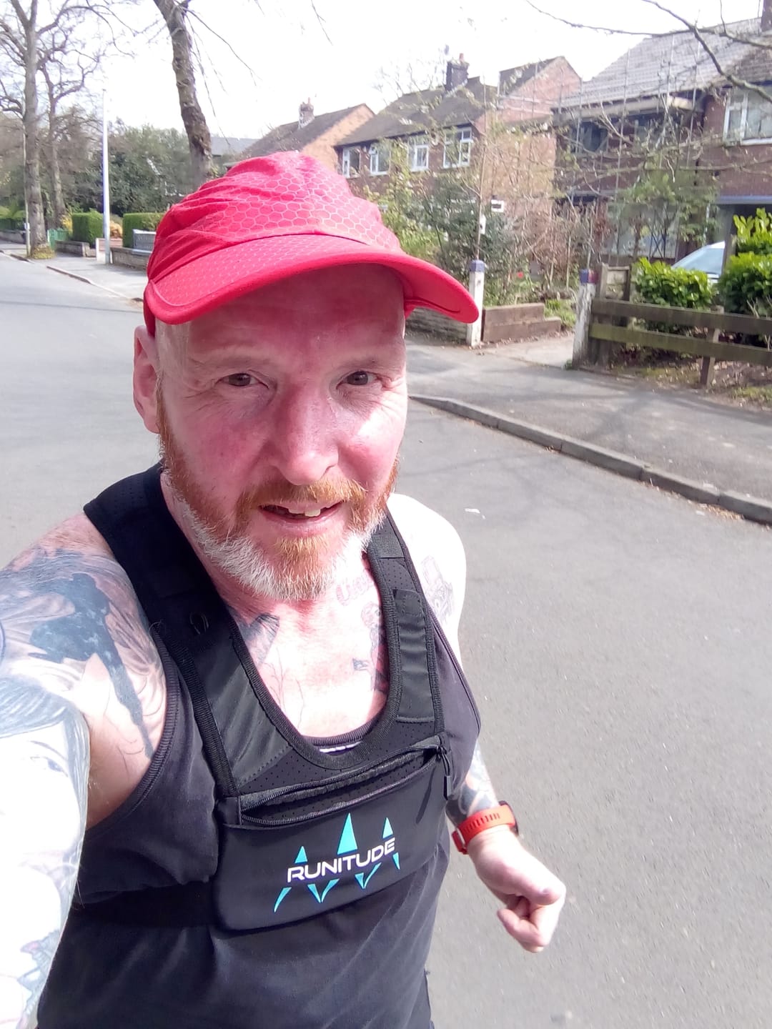 Customer photo review of Runitude Vest Phone Holder For Running - Black