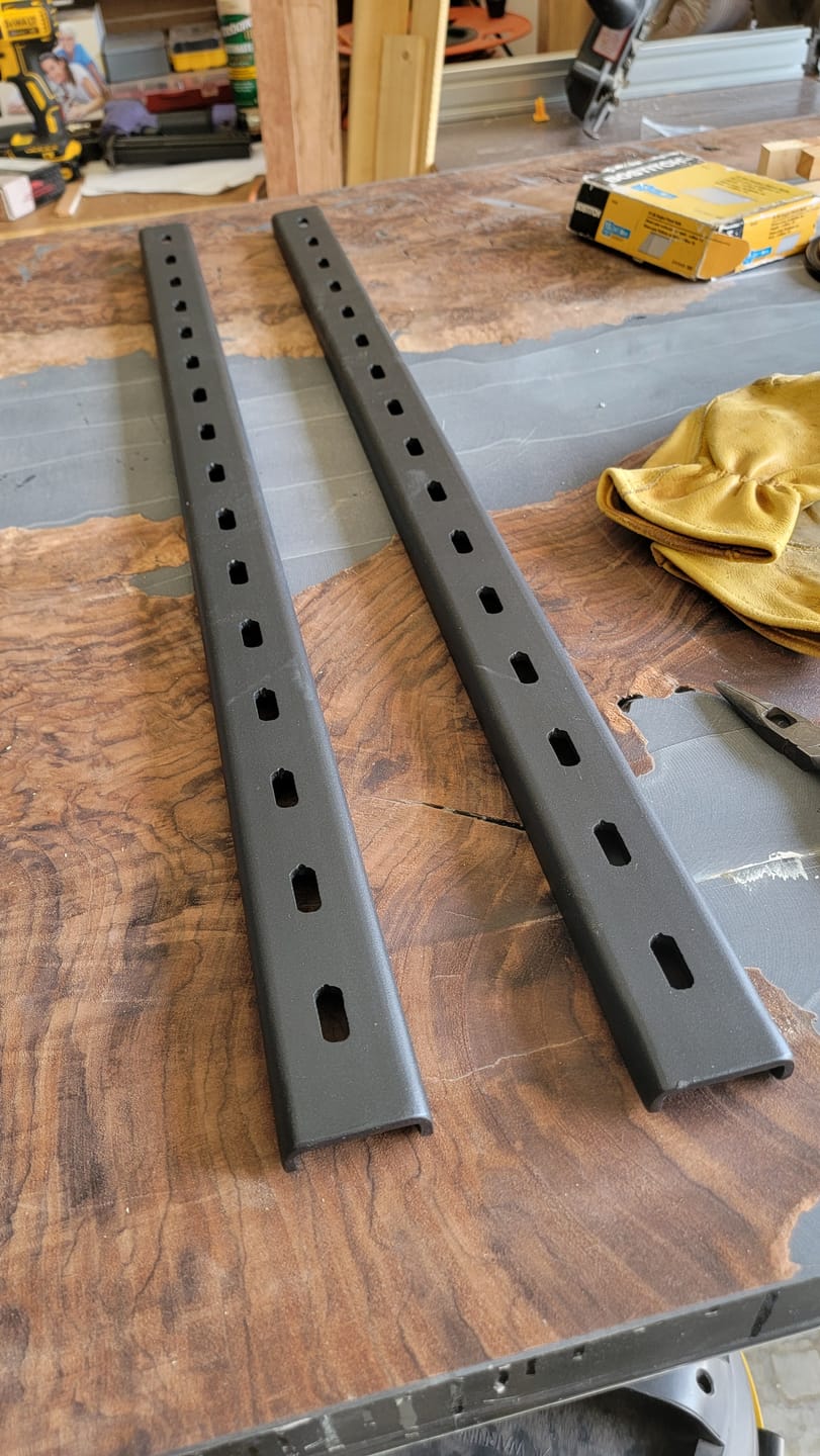 Customer photo review of Reinforce C Channel for Tabletop | Multiple size | Set of 2 Pieces | Table Leg Hardware