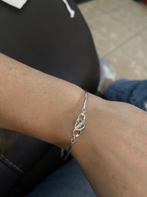 Customer photo review of To My Daughter | Always Keep Me In Your Heart Bracelet