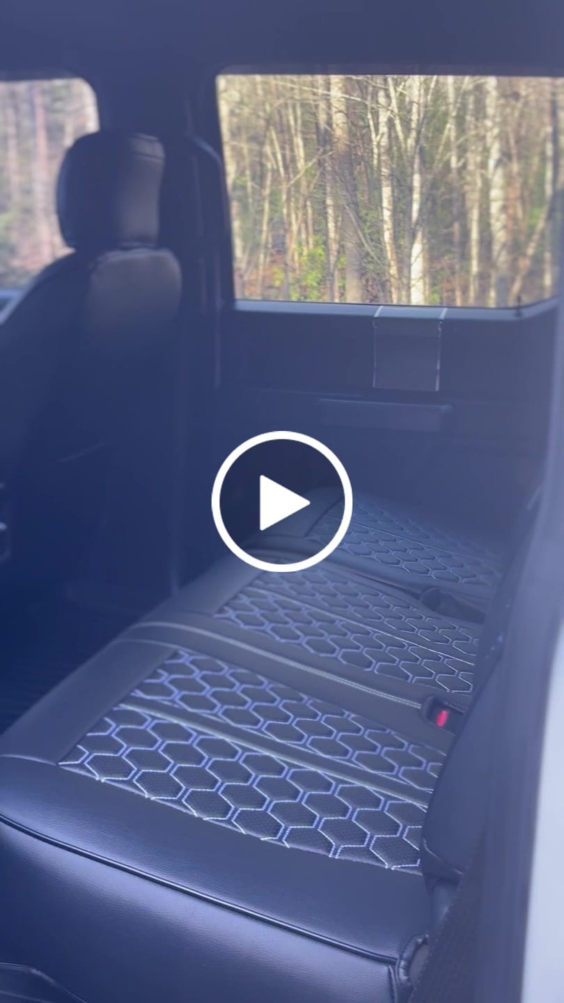 Customer video review of 2015-20 Ford F-150 / F-250 Premium Custom Leather Seat Covers