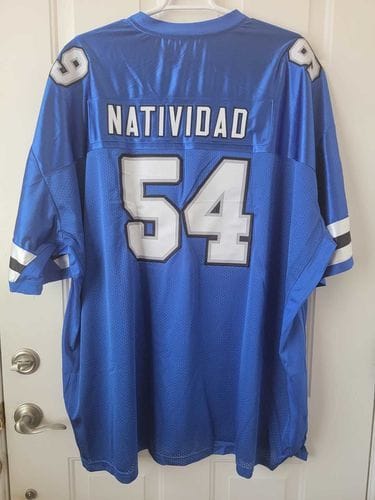 Customer photo review of Custom Royal White-Light Blue Mesh Authentic Football Jersey