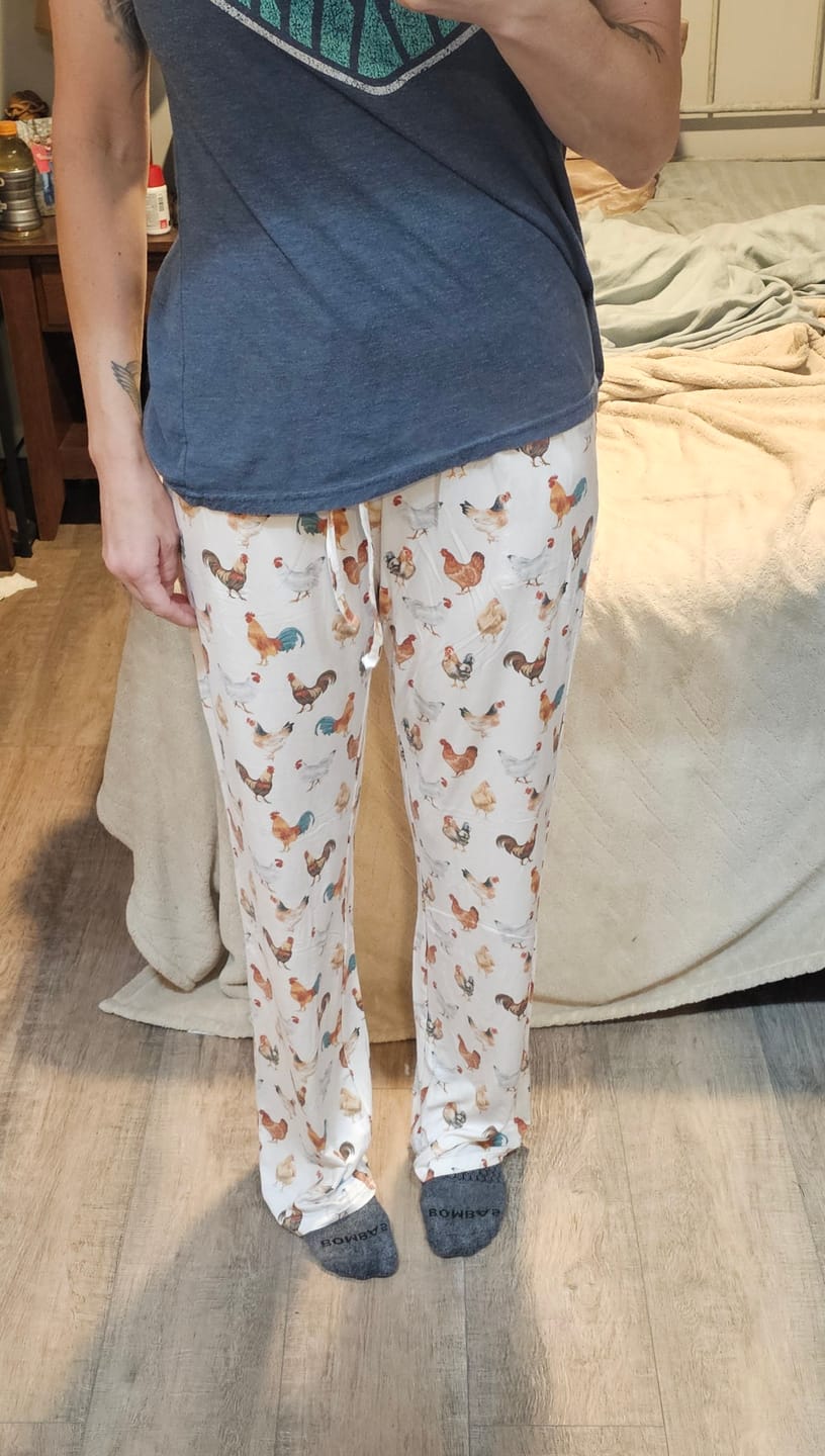 Customer photo review of Adult Chicken Pajamas