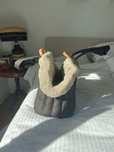 Customer photo review of Carrying Pony bag brown