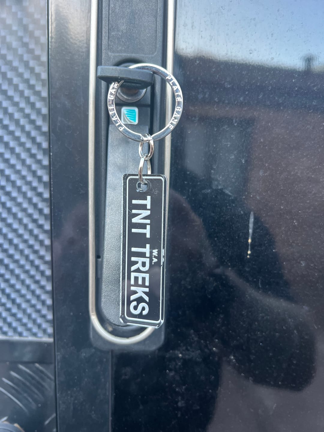 Customer photo review of WA Colour (Acrylic Style) Licence Plate Custom Keychain