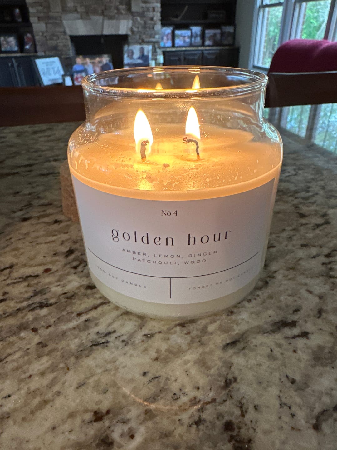 Customer photo review of Golden Hour 22 oz Glass Candle