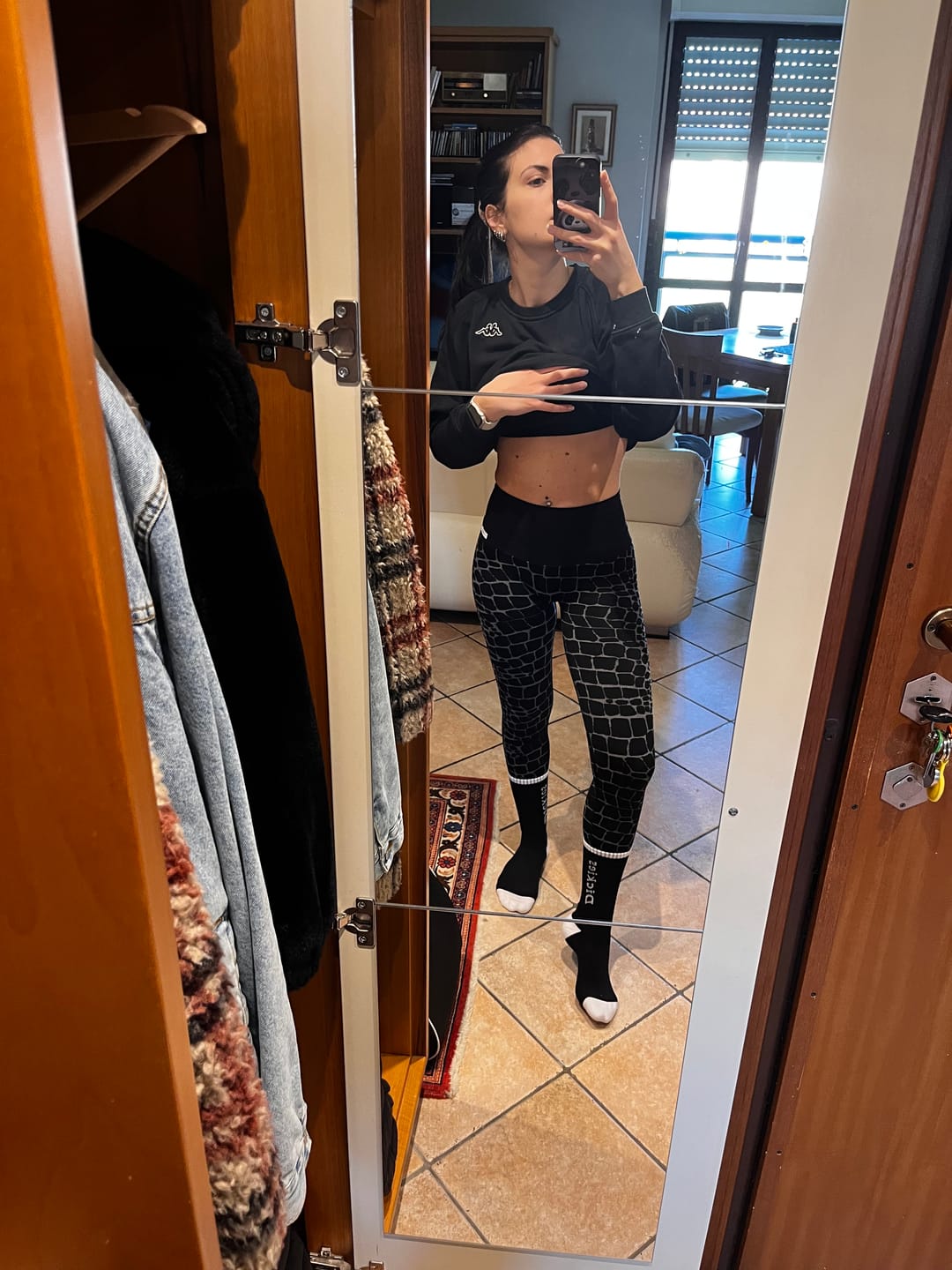 Customer photo review of Leggings All-Up Cocco Nero