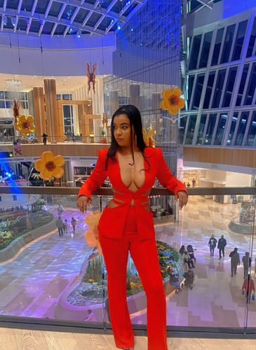 Customer photo review of Shaunti Red Two Piece Set  LIMITED STOCK
