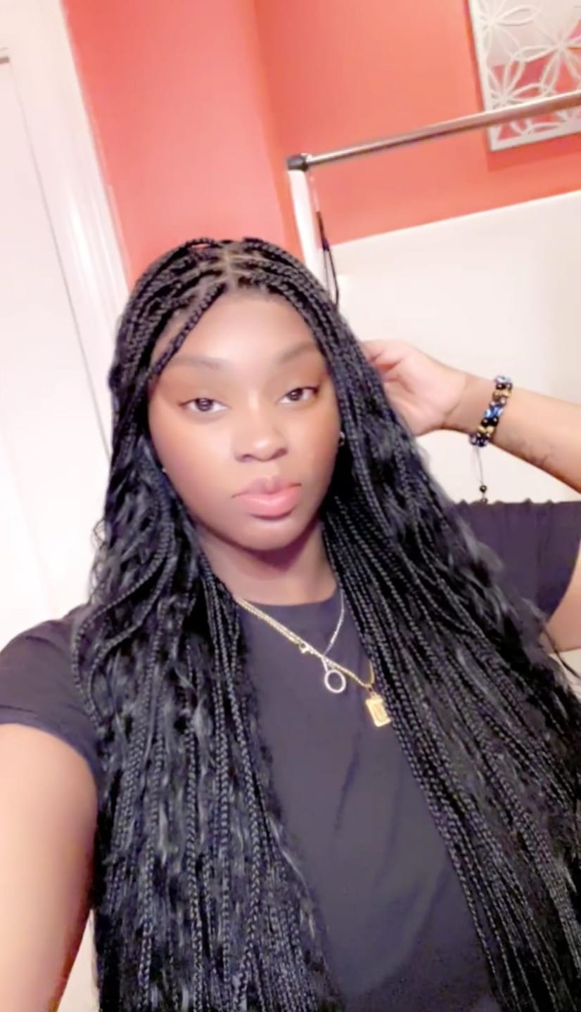 Customer photo review of BOHO Knotless Braided wig