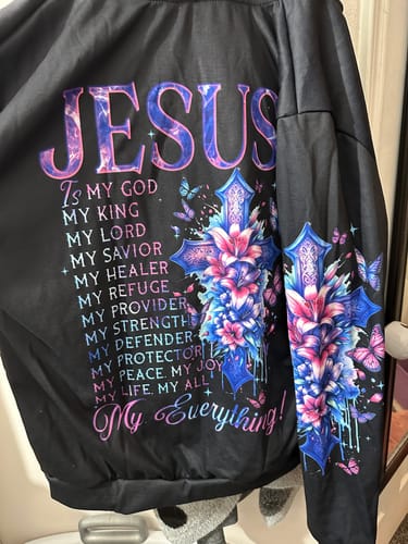 Customer photo review of Jesus Is My Everything Women's All Over Print Shirt - Tyqy2912232