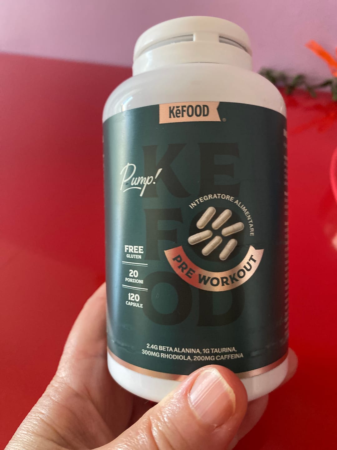 Customer photo review of PRE WORKOUT - BETA ALANINA, TAURINA, RHODIOLA, CAFFEINA