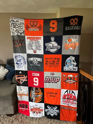 Customer photo review of Classic T-Shirt Blanket