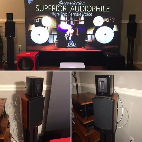 Customer photo review of Verus V5B 2-Way 5.25" Bookshelf Speaker Pair