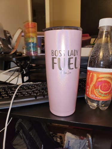 Customer photo review of Spring Broke | Boss Lady Fuel Laser Etched Tumbler