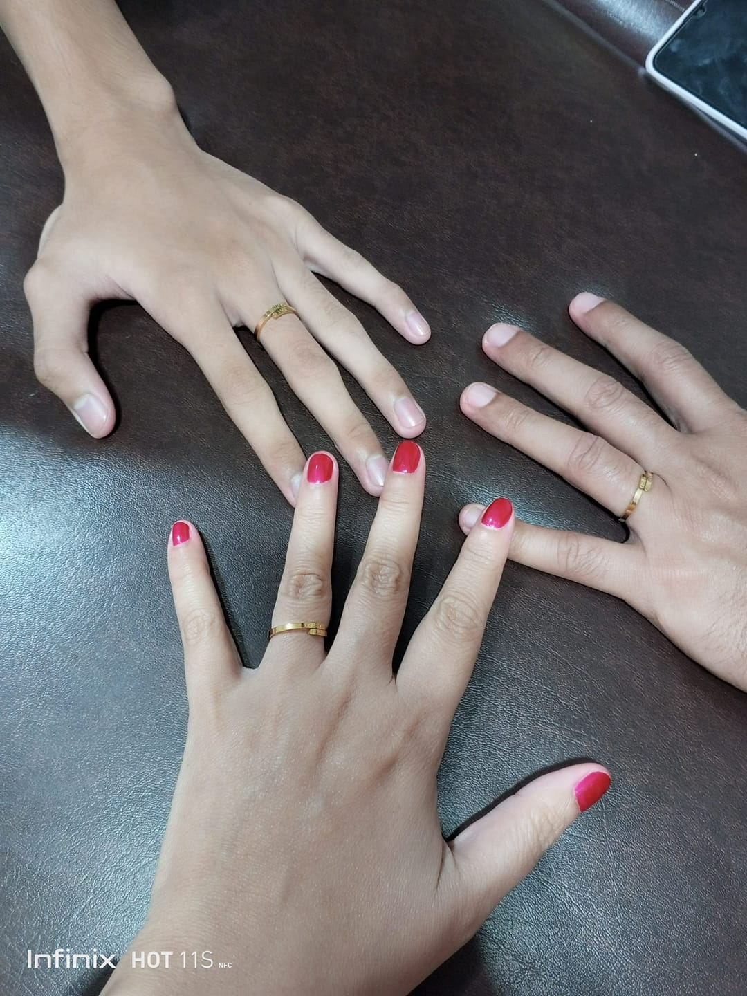Customer photo review of Colored Trust God Ring  (Adjustable size)