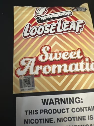 Customer photo review of Sweet Aromatic Looseleaf 5-Pack Wraps (40 Count)