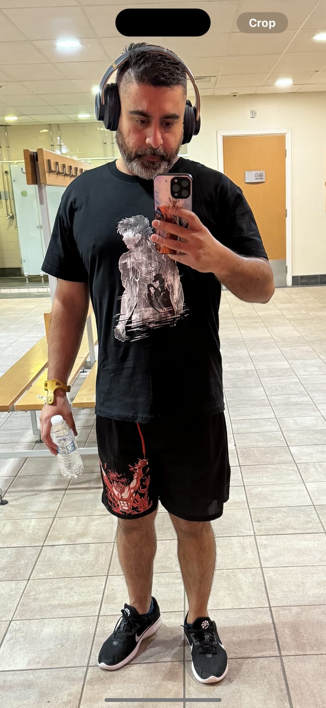 Customer photo review of Yujiro Hanma Shorts