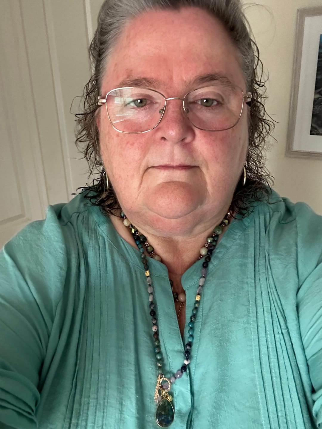 Customer photo review of Healing Amethyst Teardrop Pendant Necklace