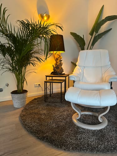Customer photo review of Wurzelholz Tischlampe IKAL Höhe 82 cm inkl. Lampenschirm