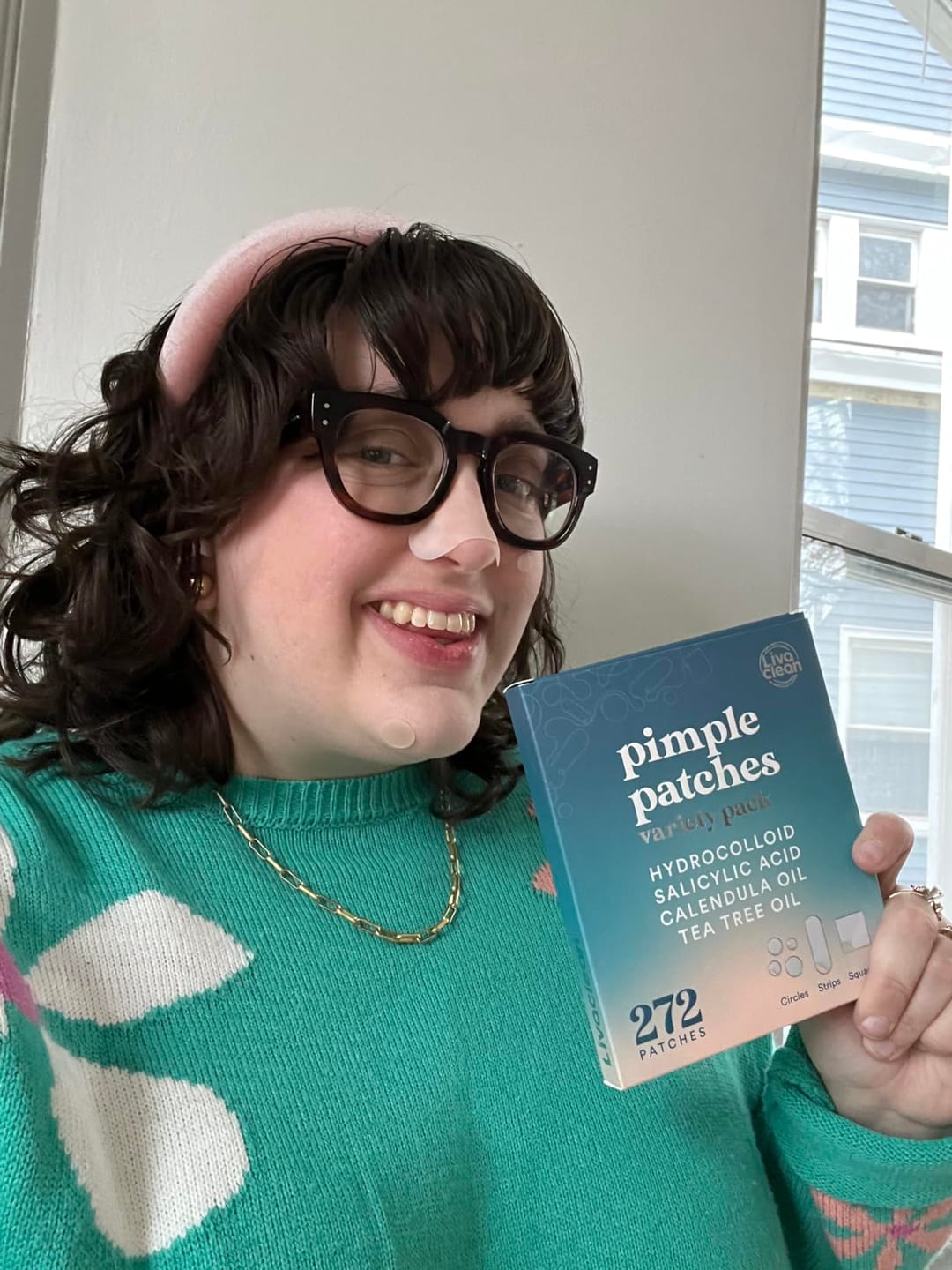 Customer photo review of 272 CT Pimple Patches Variety Pack w/ Tea Tree Oil, Salicylic Acid & Calendula Oil
