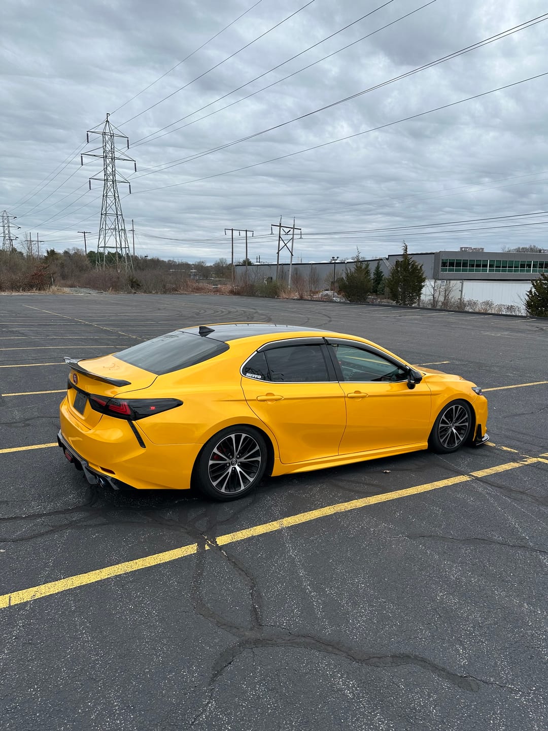 Customer photo review of Glossy Metallic Golden Yellow Vinyl Wrap