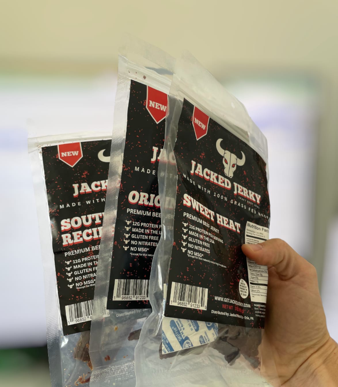 Customer photo review of Jacked Jerky - Made With 100% Grass-Fed Beef