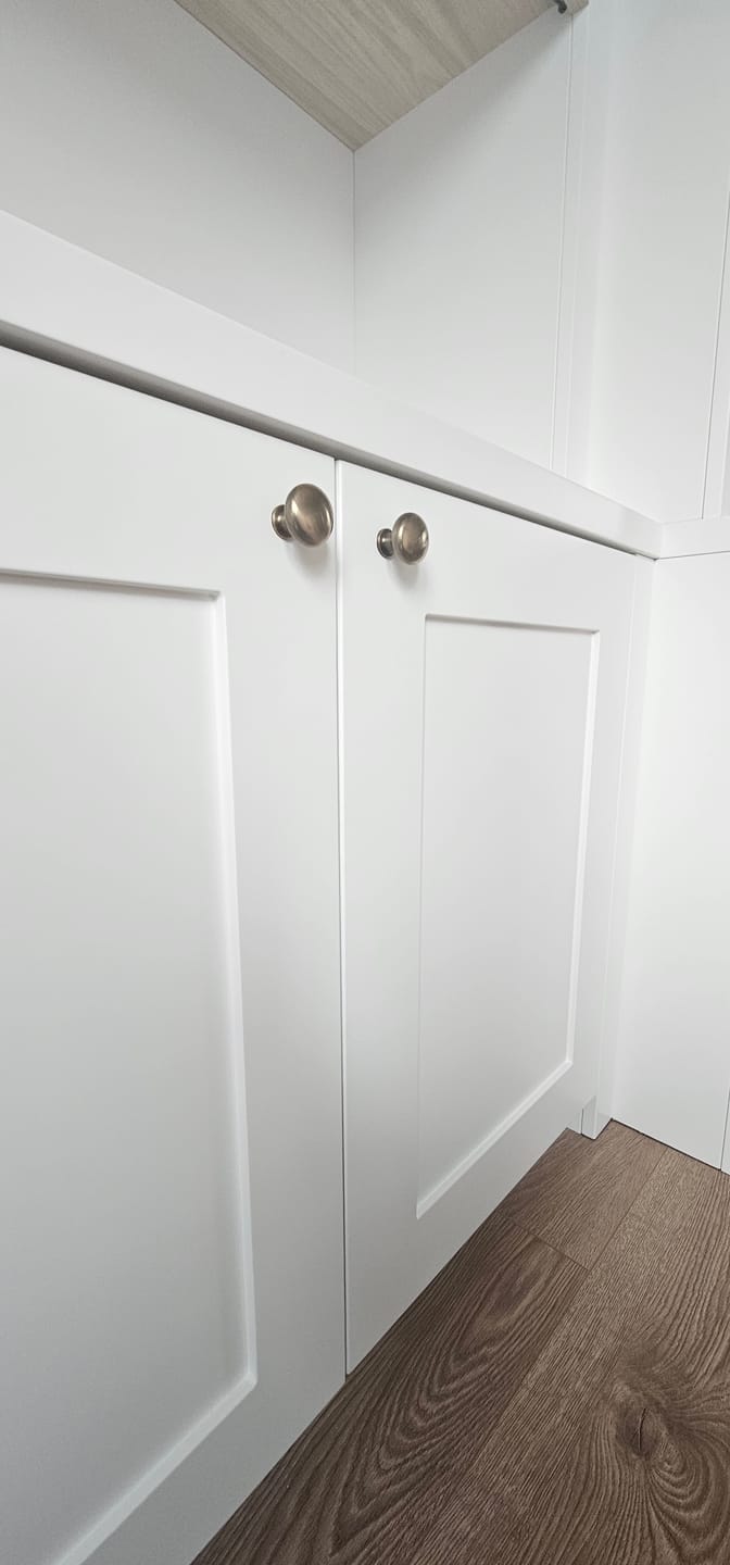Customer photo review of Shropshire Aged Brass Cupboard Handles