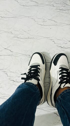 Customer photo review of FUNK white grey Men's High Top sneaker