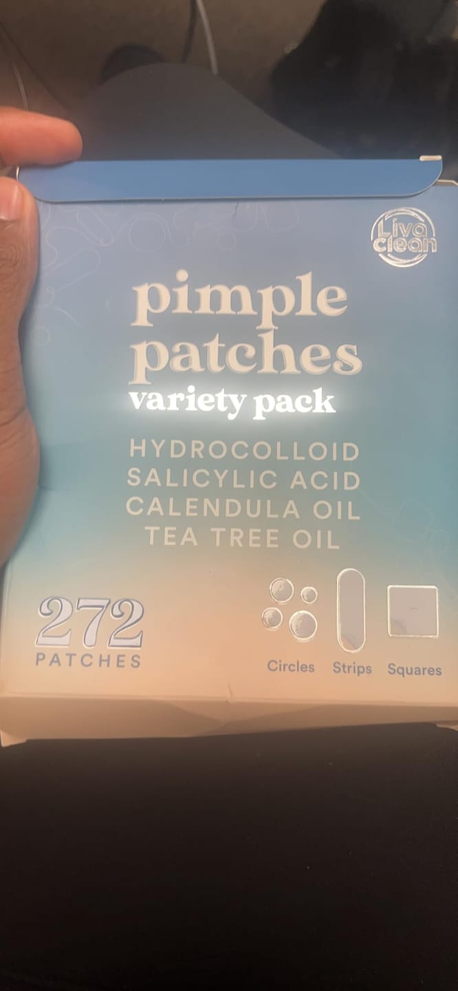 Customer photo review of 272 CT Pimple Patches Variety Pack w/ Tea Tree Oil, Salicylic Acid & Calendula Oil