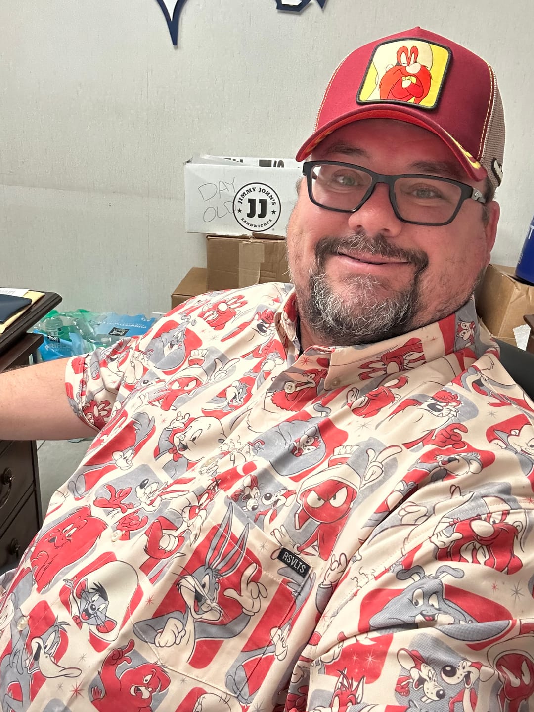 Customer photo review of OVERLORD X Looney Tunes: Yosemite Sam Trucker Cap