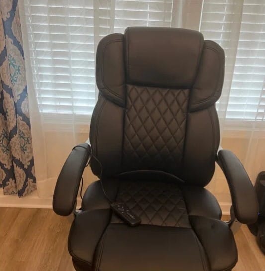 Customer photo review of Executive Office Chair, Ergonomic Desk Chair Big and Tall Massage and Heated, Black
