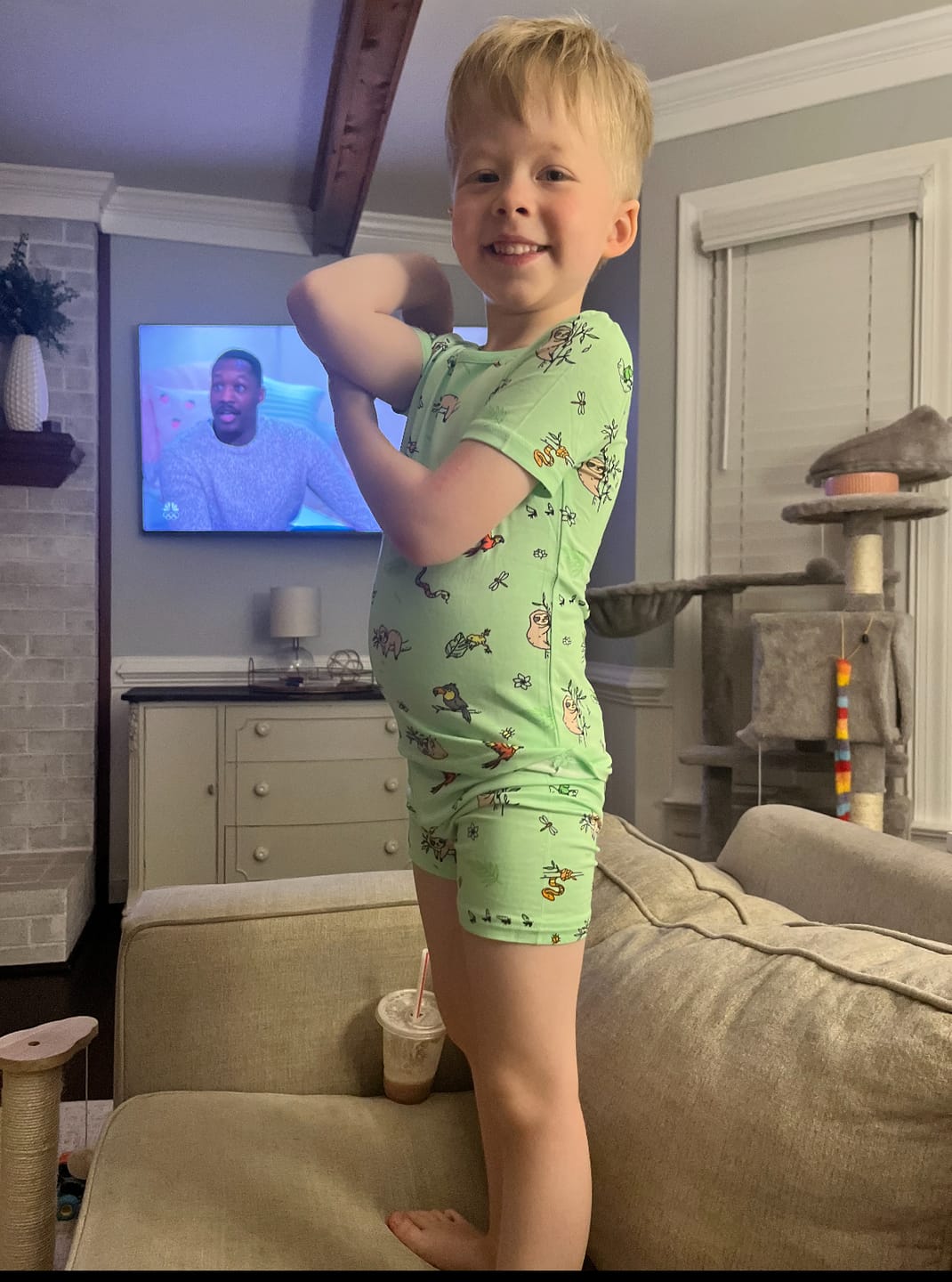 Customer photo review of Rainforest Bamboo Kids Pajama Short Set