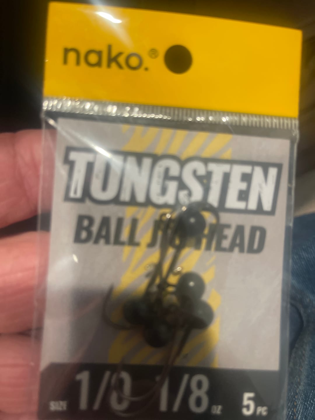 Customer photo review of 200% Sensitive Tungsten Ball Jig Heads | No Chip Black | Bulk Pack
