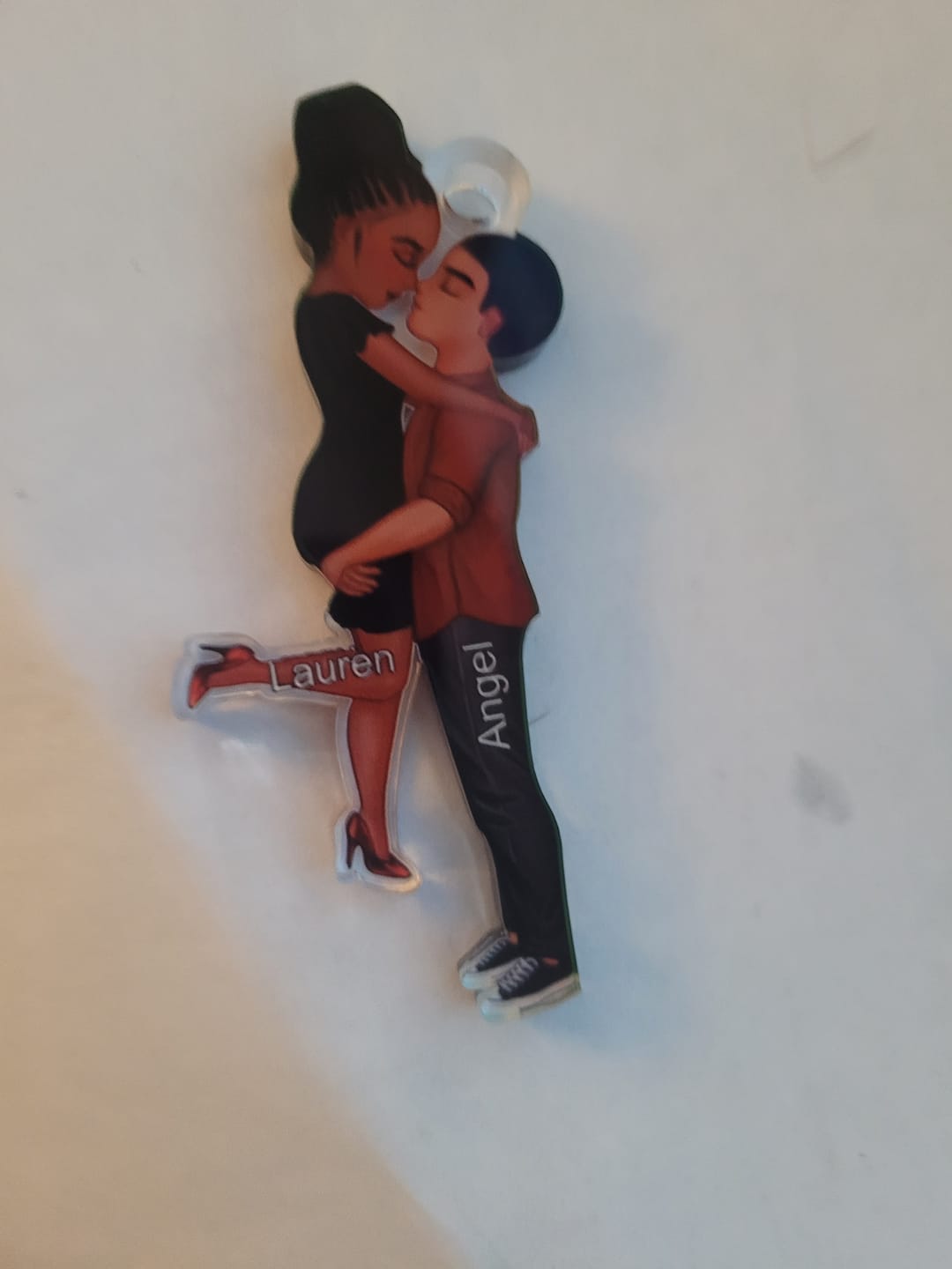 Customer photo review of Doll Couple Kissing Hugging  Personalized Ornament