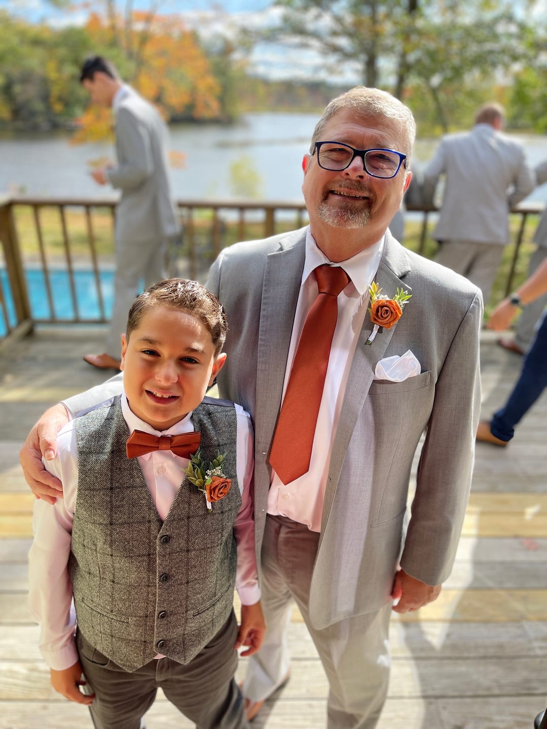 Customer photo review of Terracotta Satin Necktie