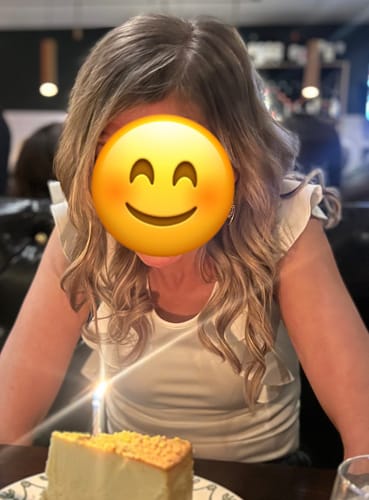 Customer photo review of Full Shine Balayage Real Human Hair Halo Extensions (#3/8/22)