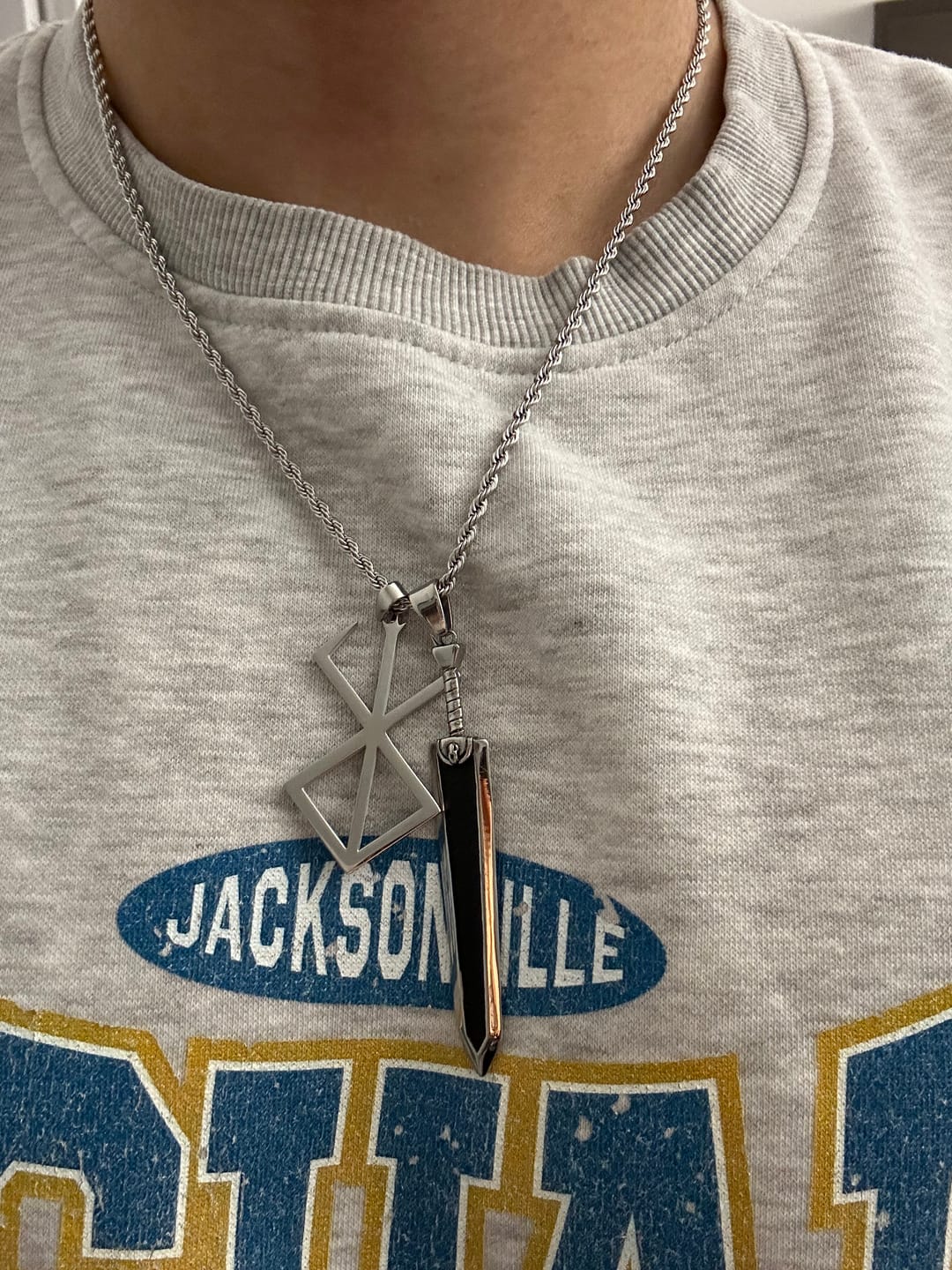 Customer photo review of Dragon Slayer Pendant