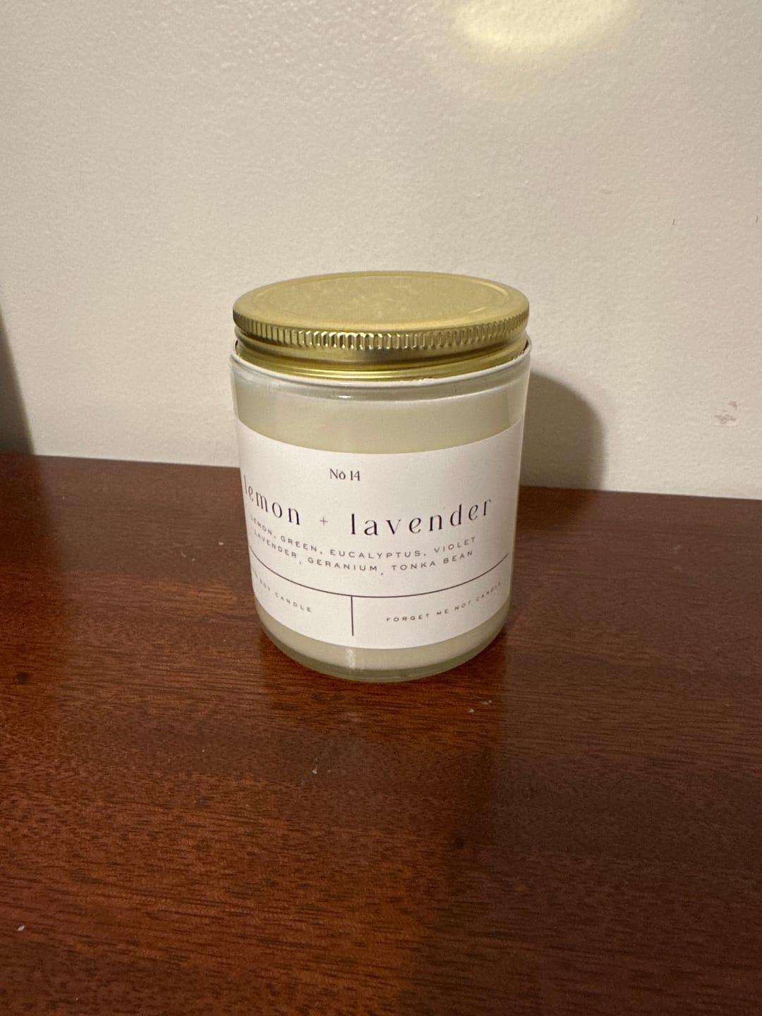Customer photo review of Lemon + Lavender 9 oz Glass Candle