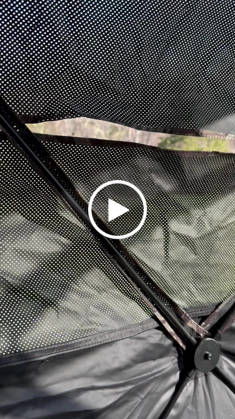 Customer video review of TideWe See Through Ground Blinds With Sliding Windows for Deer Hunting