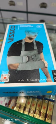 Customer photo review of Shoulder Immobilizer | Provides Firm Support for Shoulder Dislocation & Relieves Pain (Grey)