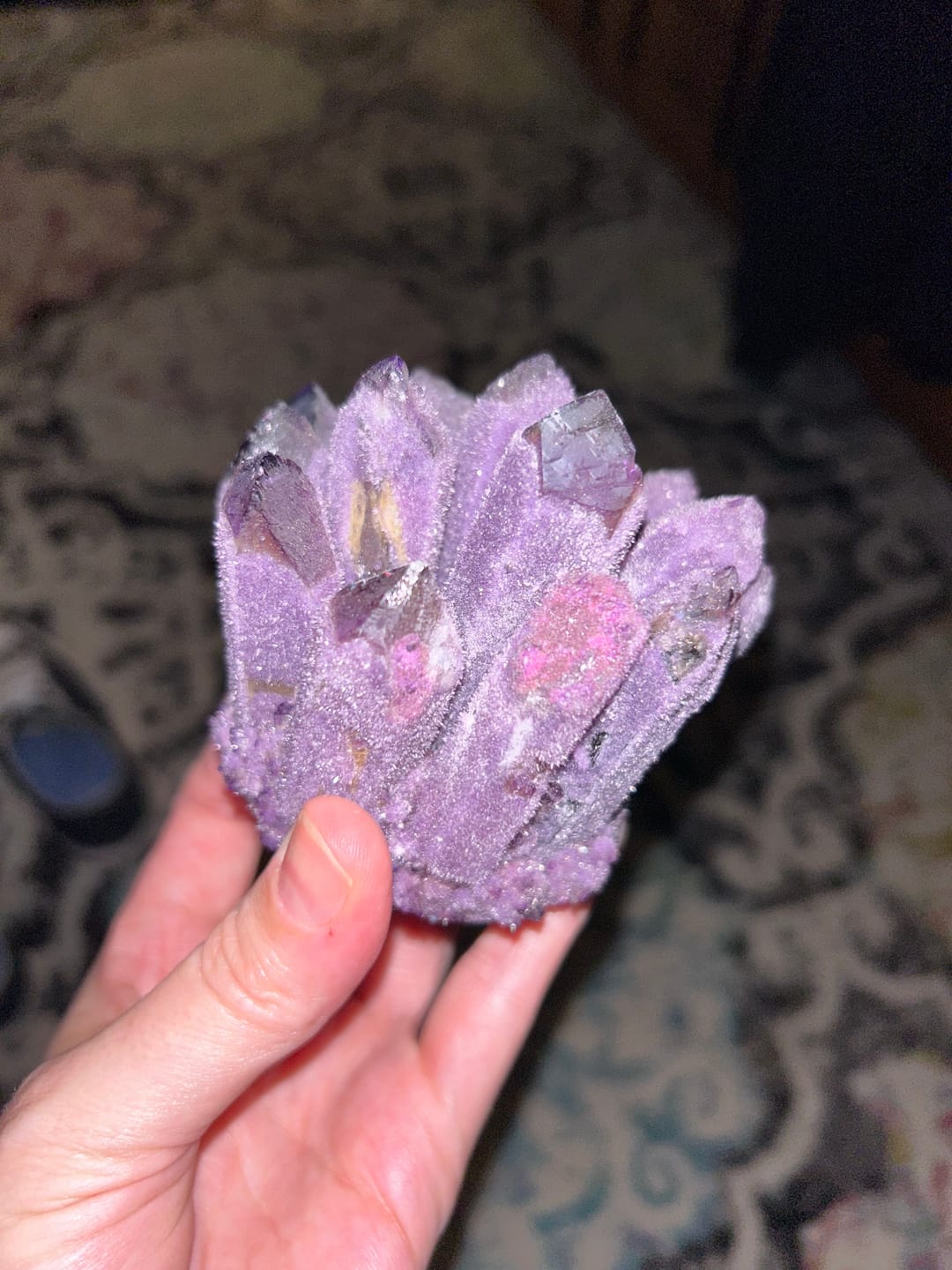 Customer photo review of Exotic Amethyst Phantom Cluster