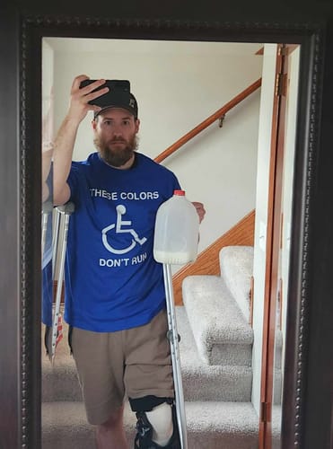 Customer photo review of These Colors Don't Run Men's Tee