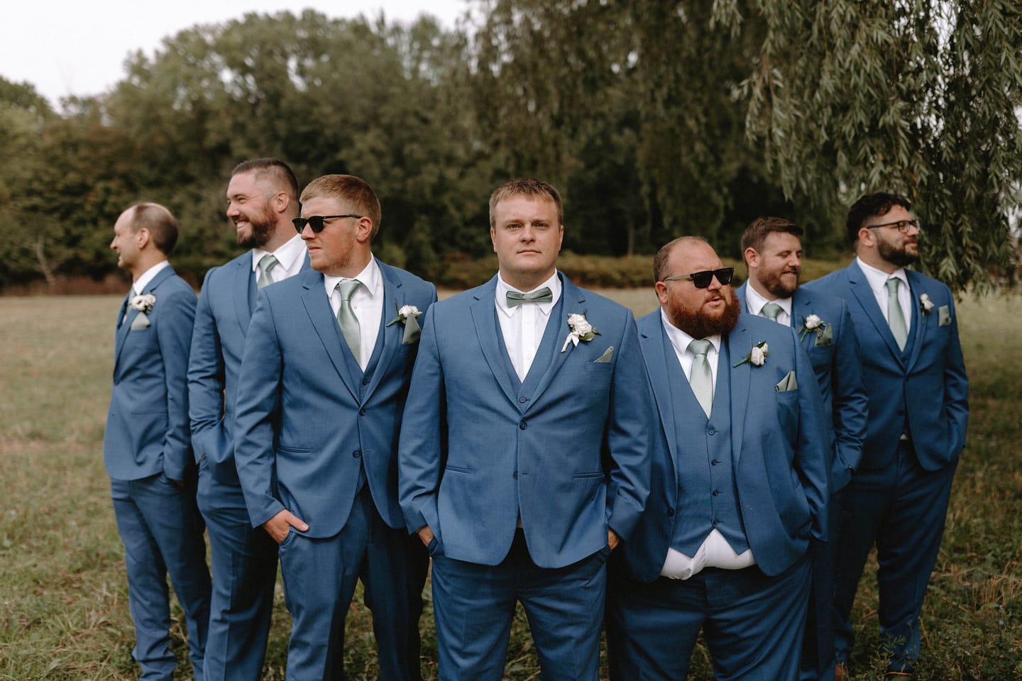 Customer photo review of Dusty Sage Cotton Blend Pocket Square