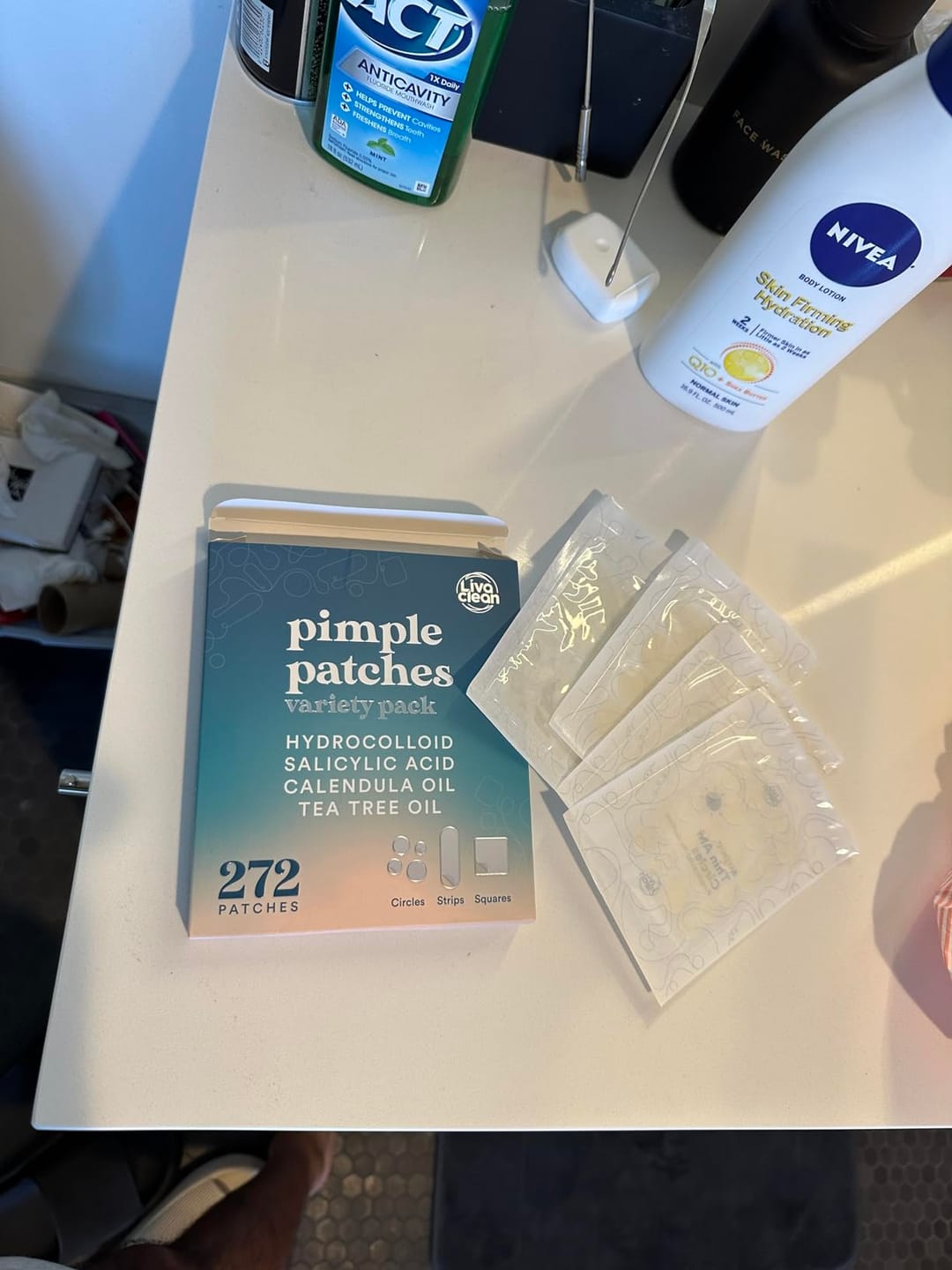 Customer photo review of 272 CT Pimple Patches Variety Pack w/ Tea Tree Oil, Salicylic Acid & Calendula Oil