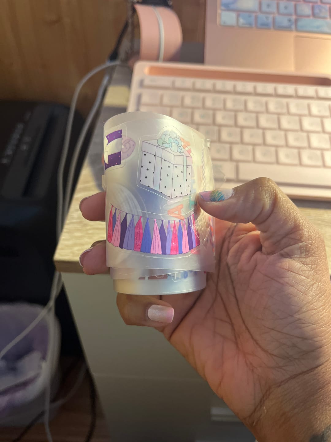 Customer photo review of It's My Birthday Pre-cut PET Tape