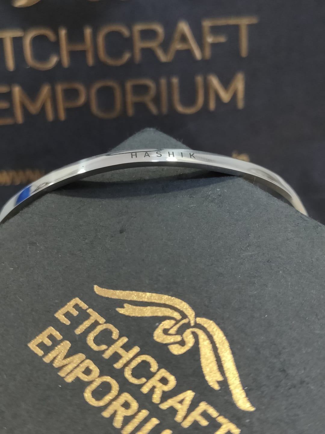 Customer photo review of Personalised Silver Bracelet