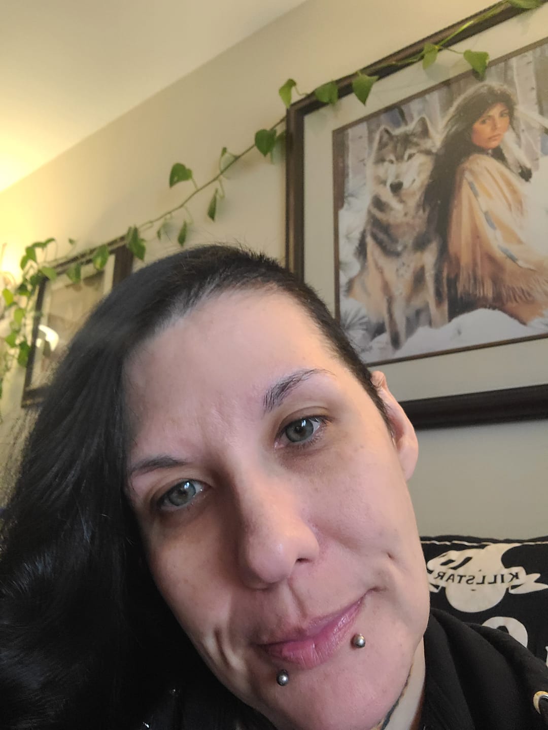Customer photo review of Perla Green Prescription Colored Contact Lenses