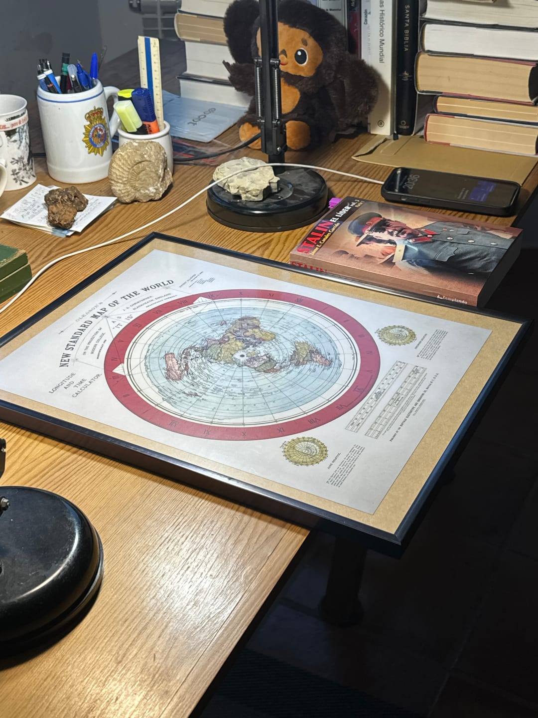 Customer photo review of Old Flat Earth World Map, 1892, by Alexander Gleason - Rare Patented Polar Azimuthal Projection